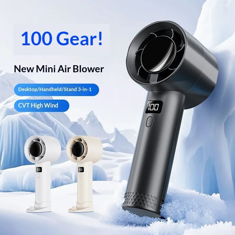 Outdoor Power With Timer - Handheld Mini Fan, Powerful 1200mAh Wind