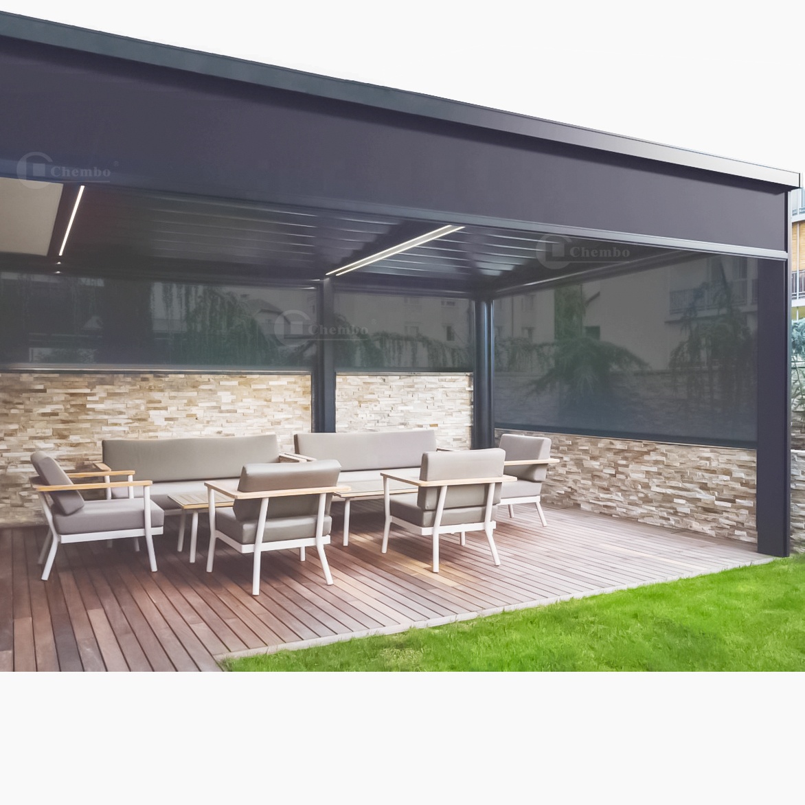 Outdoor Power Blinds - Intelligent Control Waterproof Outdoor Blinds Custom