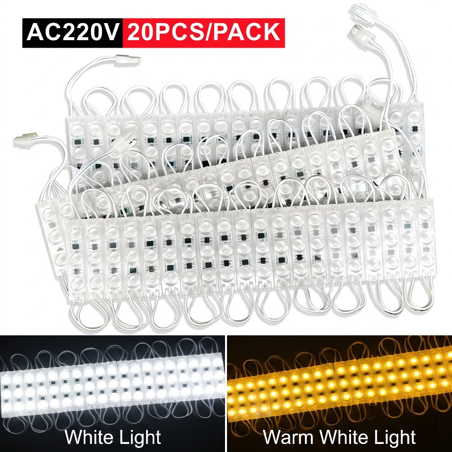 Outdoor Power Strip Weatherproof - 220V Highlight Led Module 20PCS Waterproof