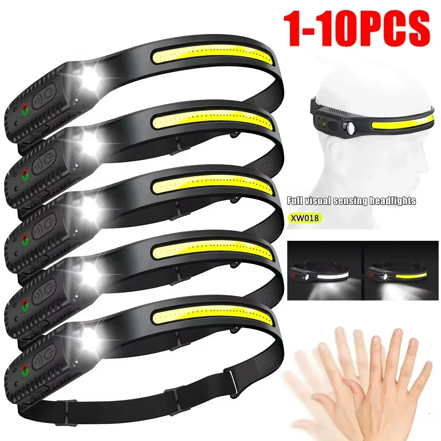 Outdoor Usb Power Bank - USB Rechargeable Induction LED Headlamp Built