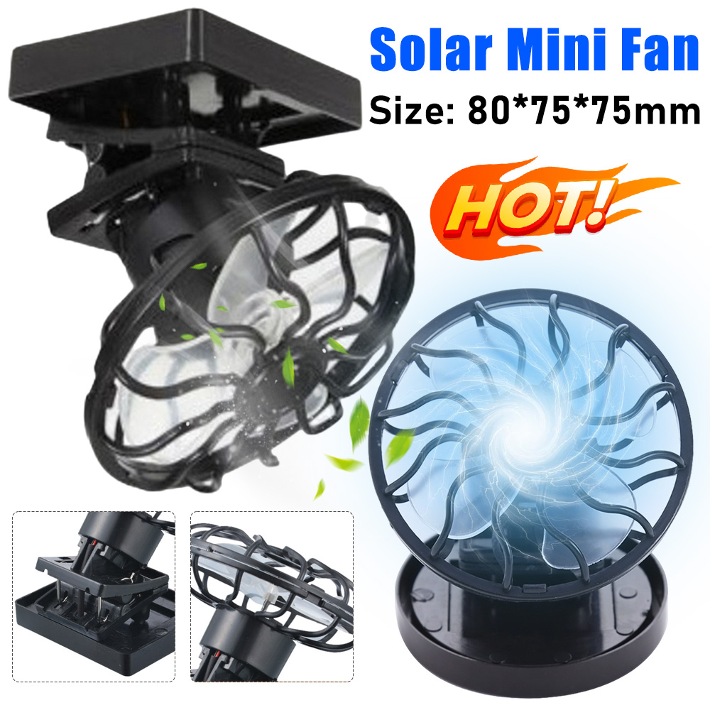 Outdoor Power With Timer - Solar Power Mini Clip Fan Clip
