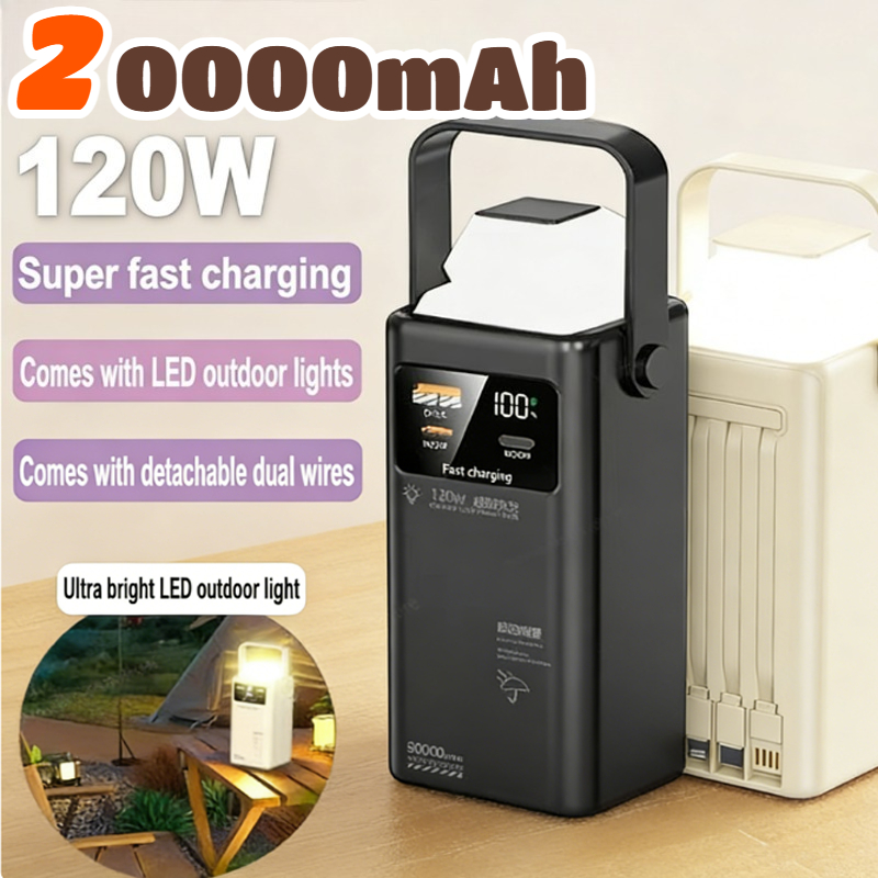 120W Power Bank 200000mAh Larg - Outdoor Power Adapter Usb C recension och pris