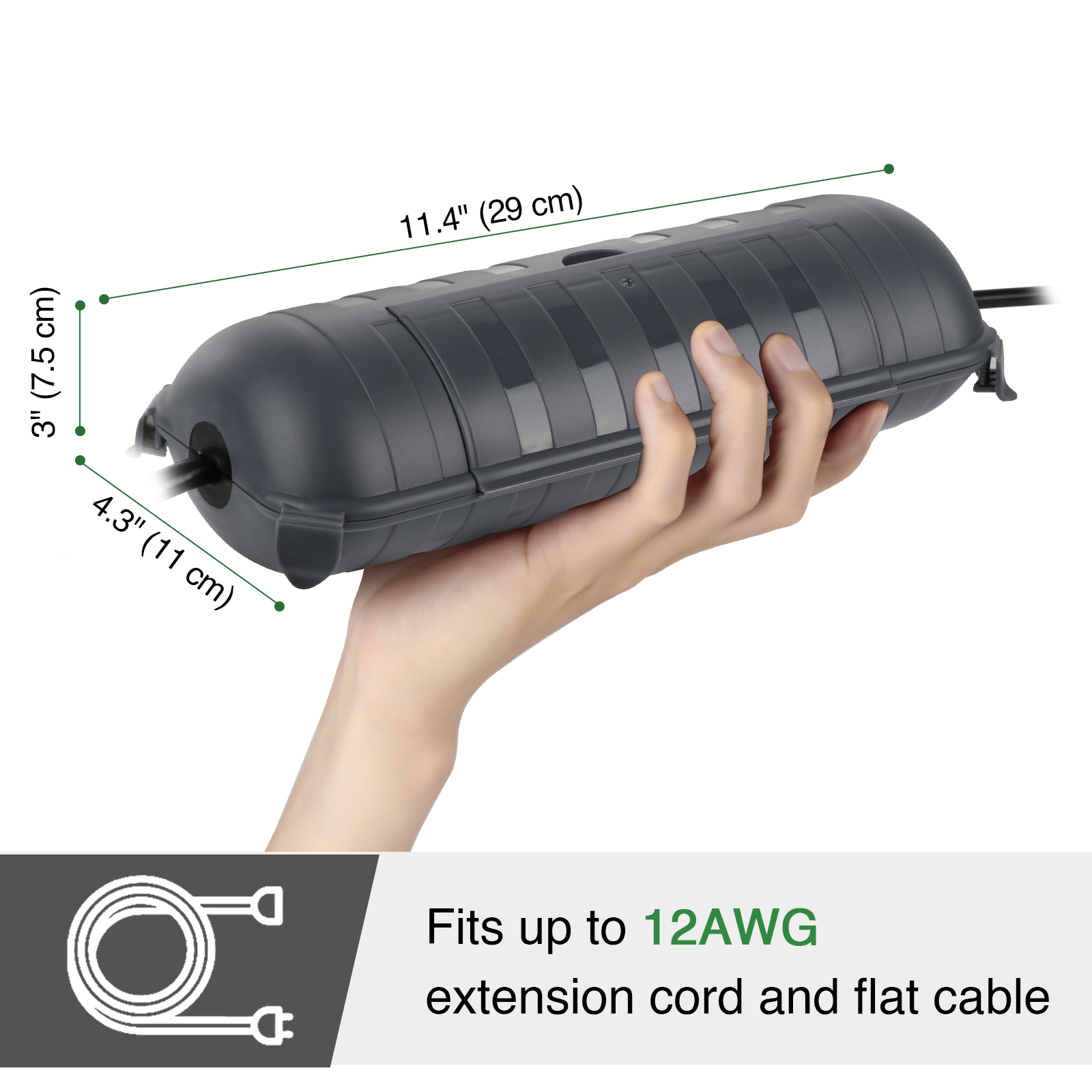 Large Weatherproof Outdoor Ele - Outdoor Power Strip Weatherproof recension och pris