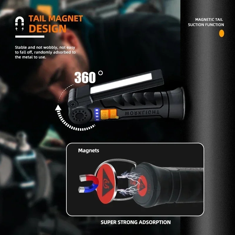 Portable COB LED Flashlight US - Outdoor Usb Power Bank recension och pris