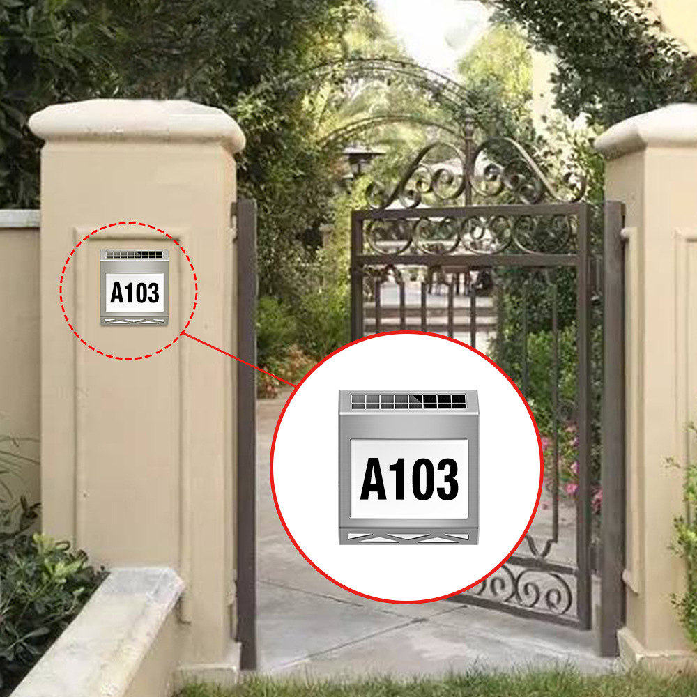Solar Powered Door Sign Light  - Outdoor Power Number recension och pris