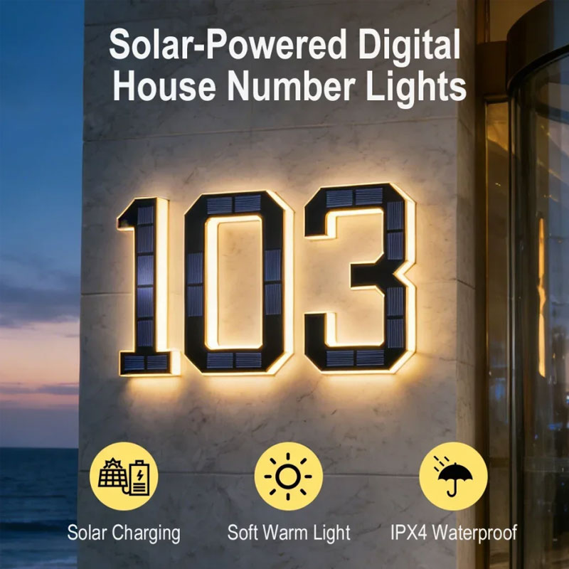 Solar Powered House Number Sig - Outdoor Power Number recension och pris