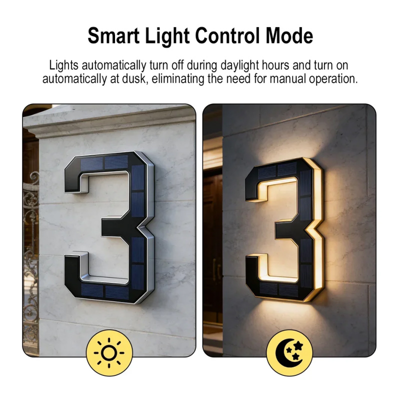 Solar Powered House Number Sig - Outdoor Power Number recension och pris