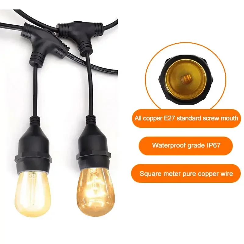 Outdoor E27 Threaded Head Lamp - Outdoor Power Strip Weatherproof recension och pris