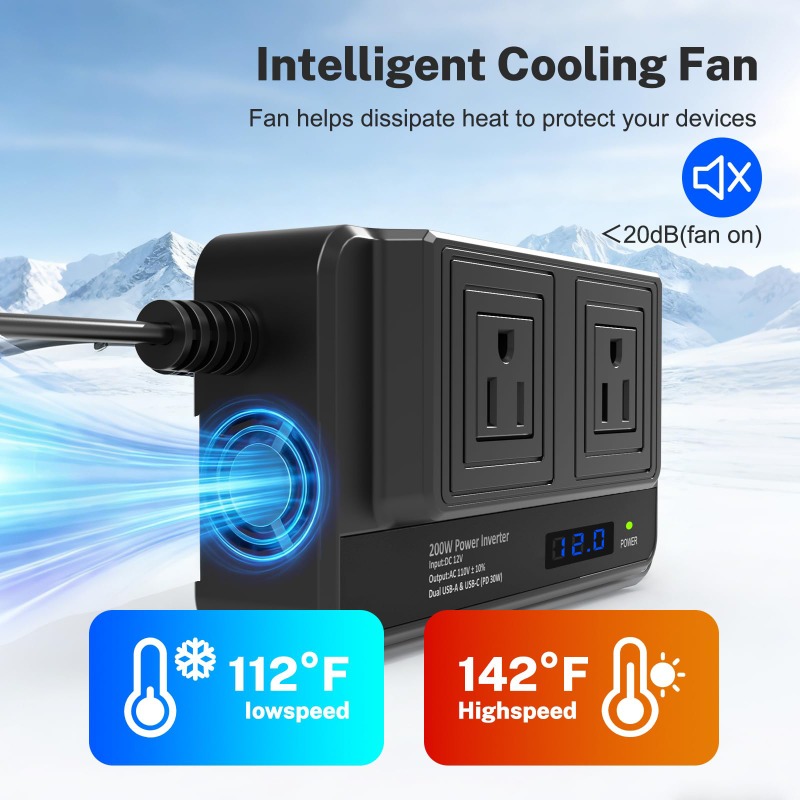 200W Car Inverter Car Socket A - Outdoor Power Adapter Usb C recension och pris