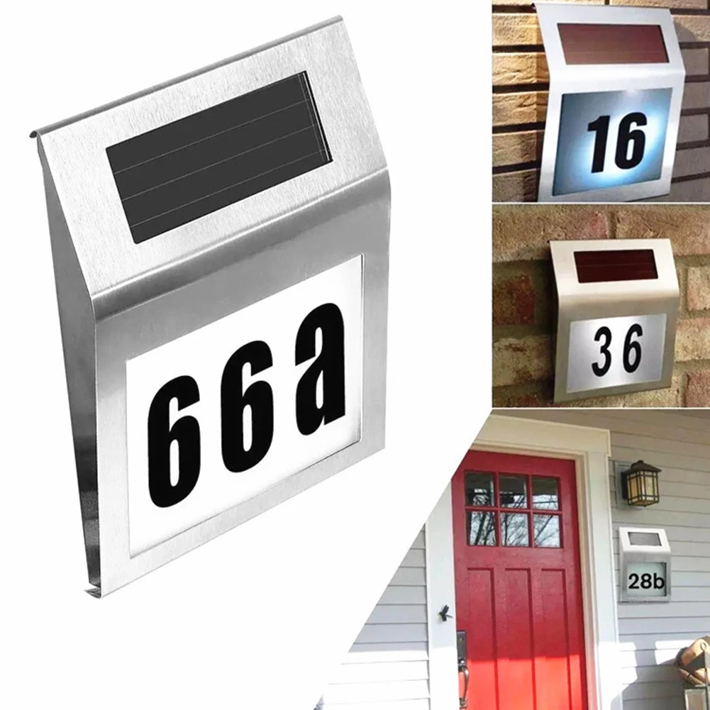 House Number LED Solar Lamp Wa - Outdoor Power Number recension och pris