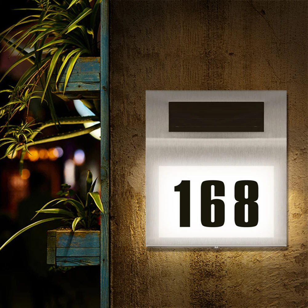House Number LED Solar Lamp Wa - Outdoor Power Number recension och pris