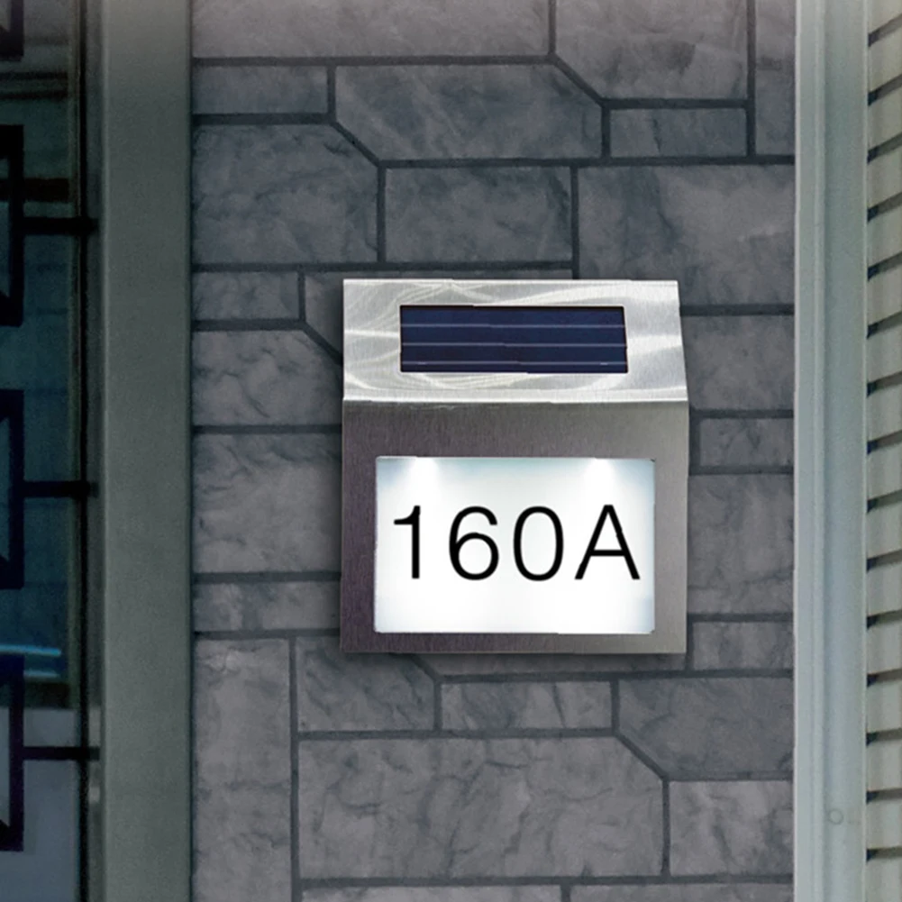 House Number LED Solar Lamp Wa - Outdoor Power Number recension och pris