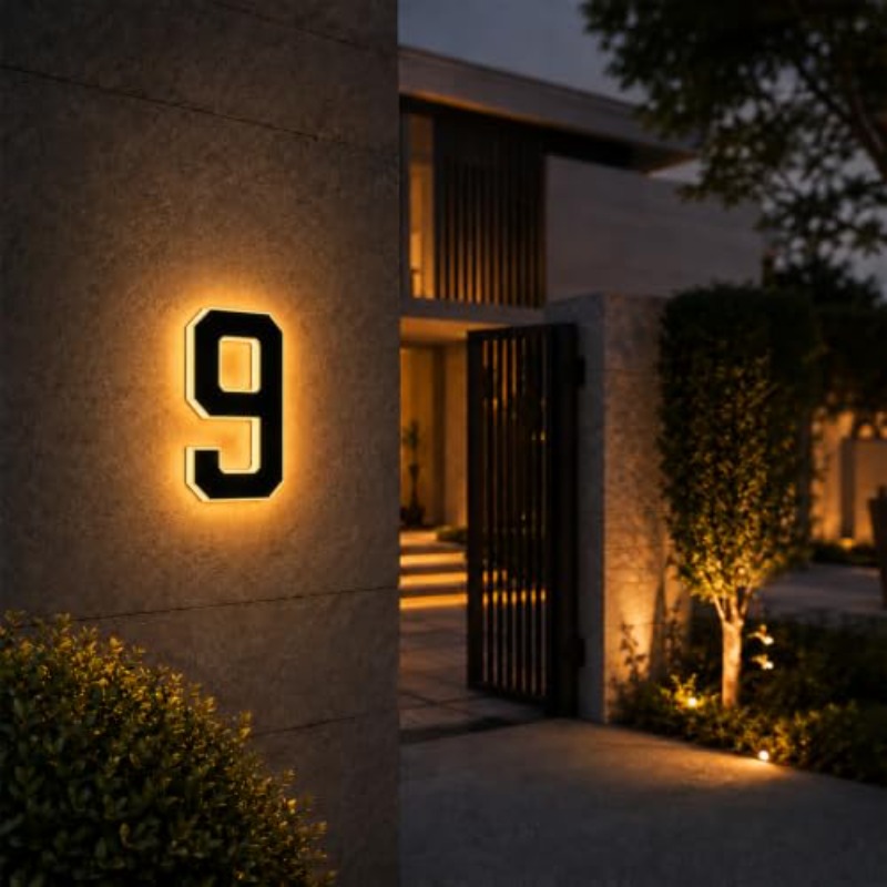 Solar Powered LED House Number - Outdoor Power Number recension och pris