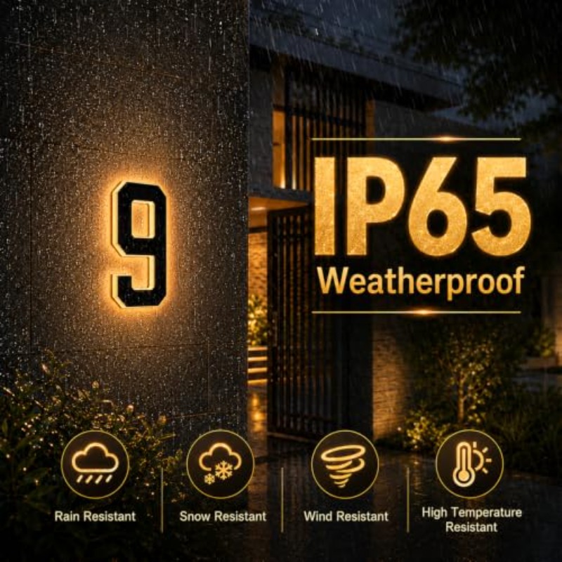 Solar Powered LED House Number - Outdoor Power Number recension och pris
