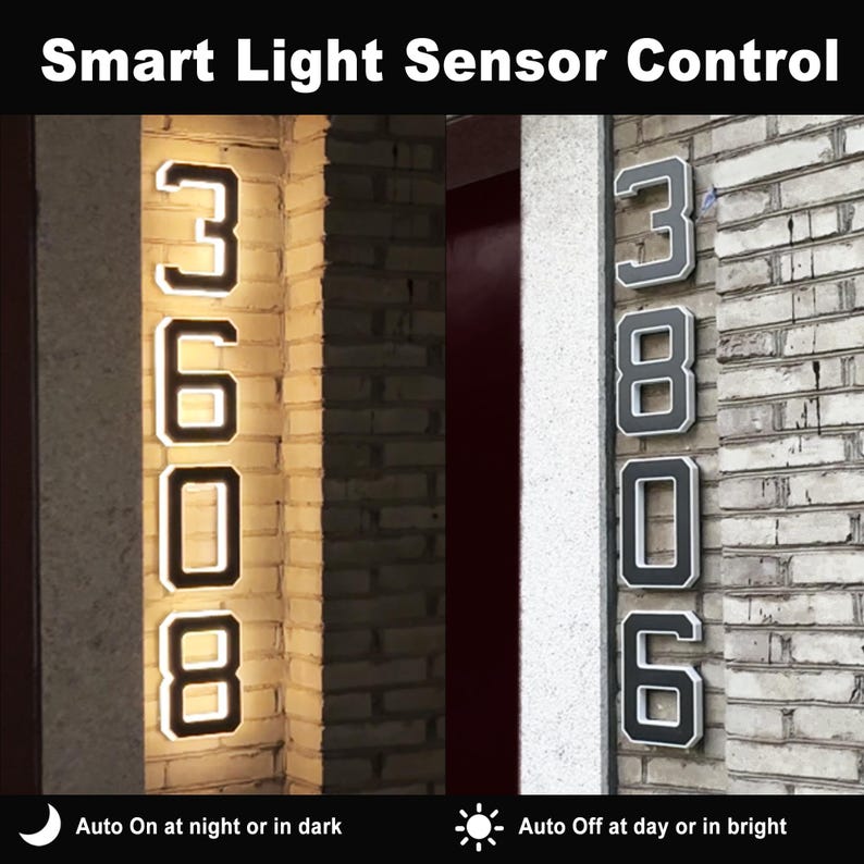 Solar LED House Number Sign Wa - Outdoor Power Number recension och pris