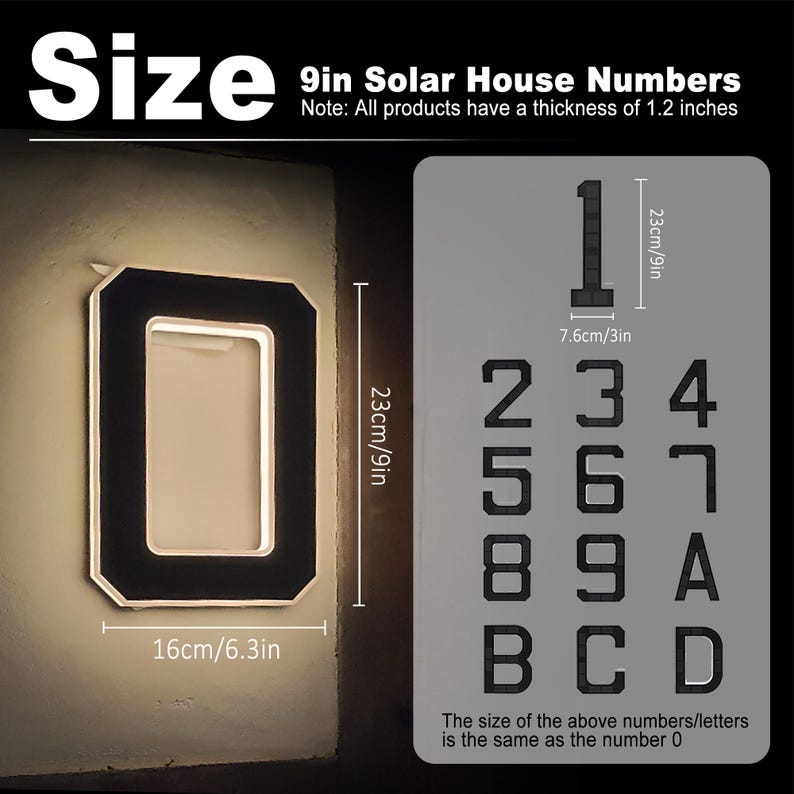 Solar LED House Number Sign Wa - Outdoor Power Number recension och pris