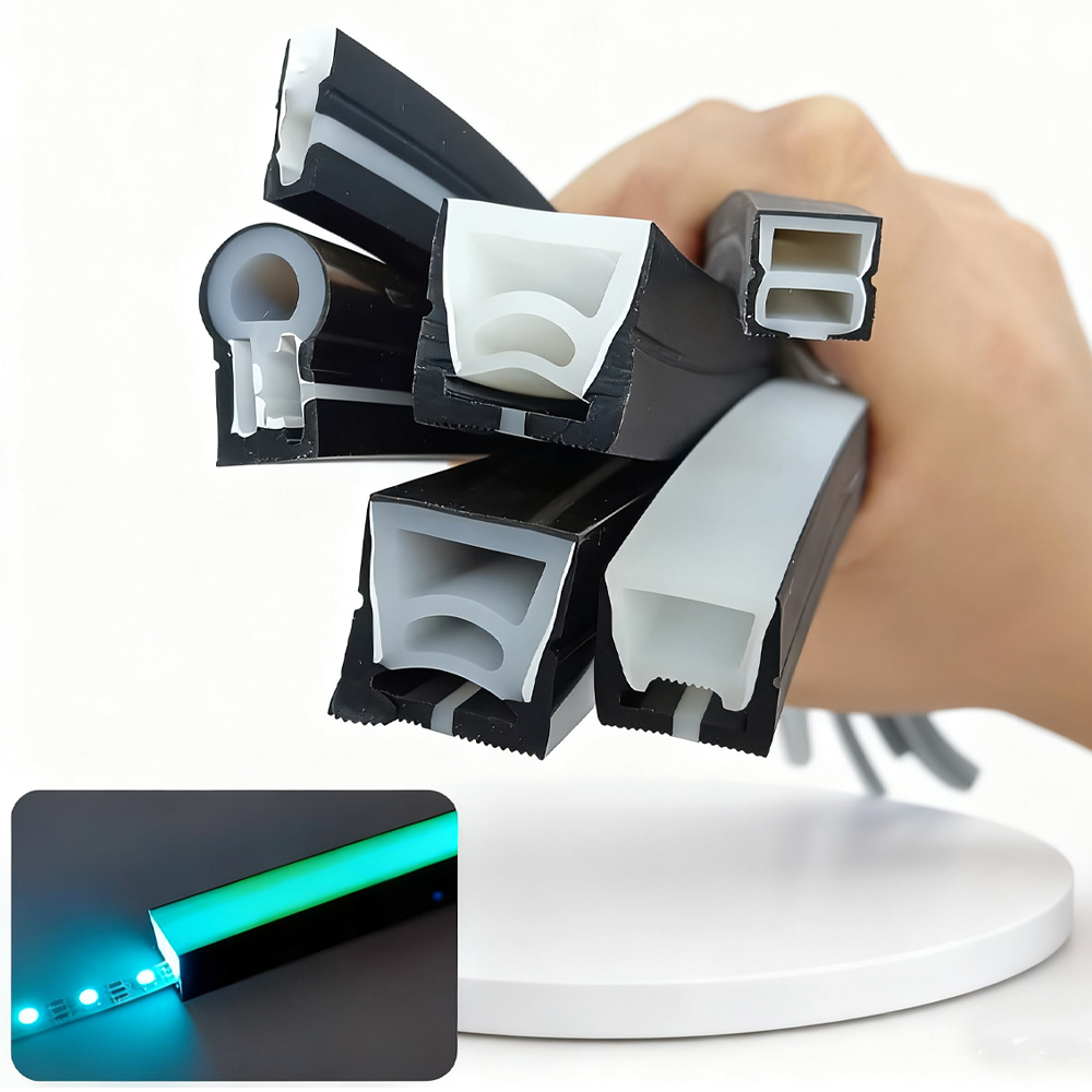 Black Silicone Tube LED Neon L - Outdoor Power Strip Weatherproof recension och pris