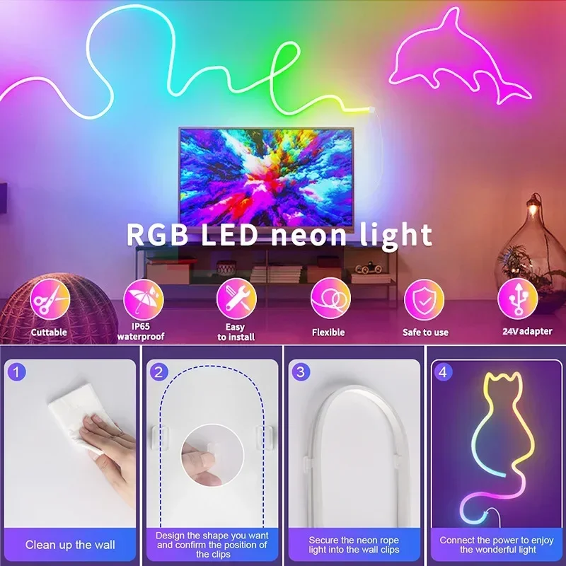 24V Addressable Neon Led Ribbo - Outdoor Power Strip Weatherproof recension och pris