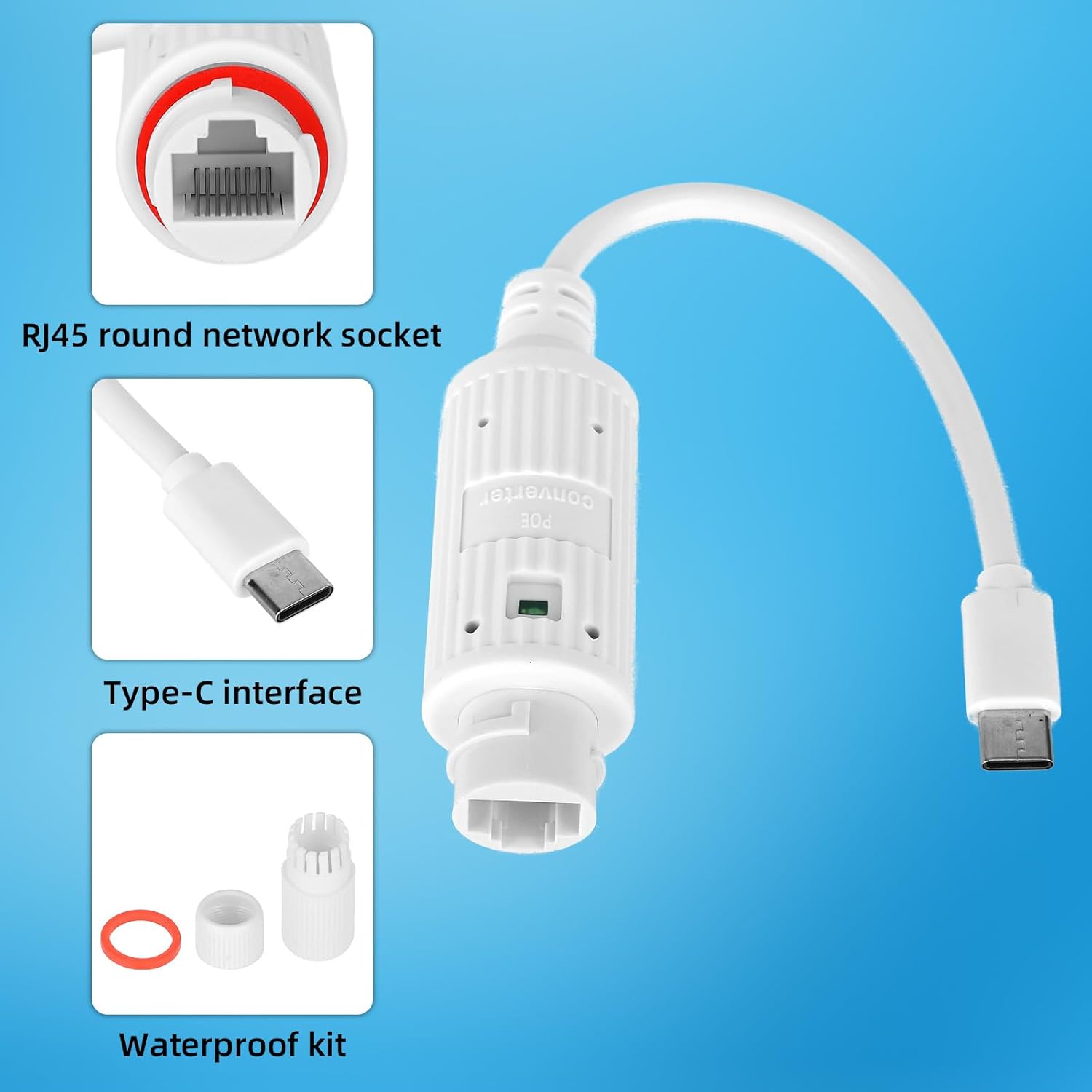 POE to USB-C Power Converter O - Outdoor Power Adapter Usb C recension och pris