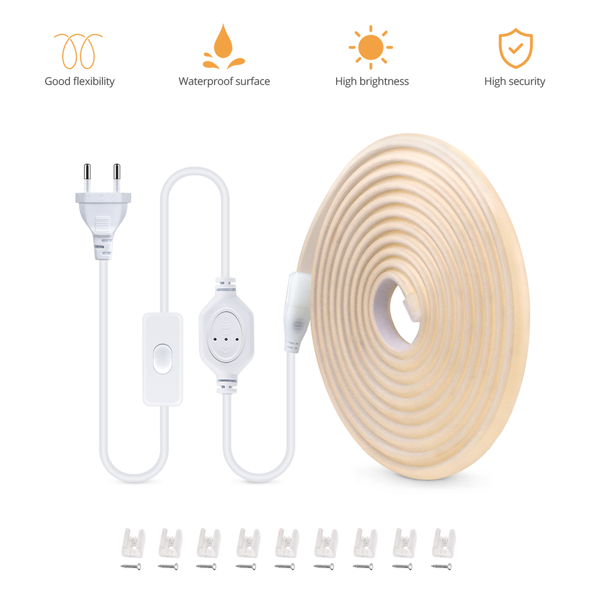 110V 220V COB LED Strip Outdoo - Outdoor Power Strip Weatherproof recension och pris