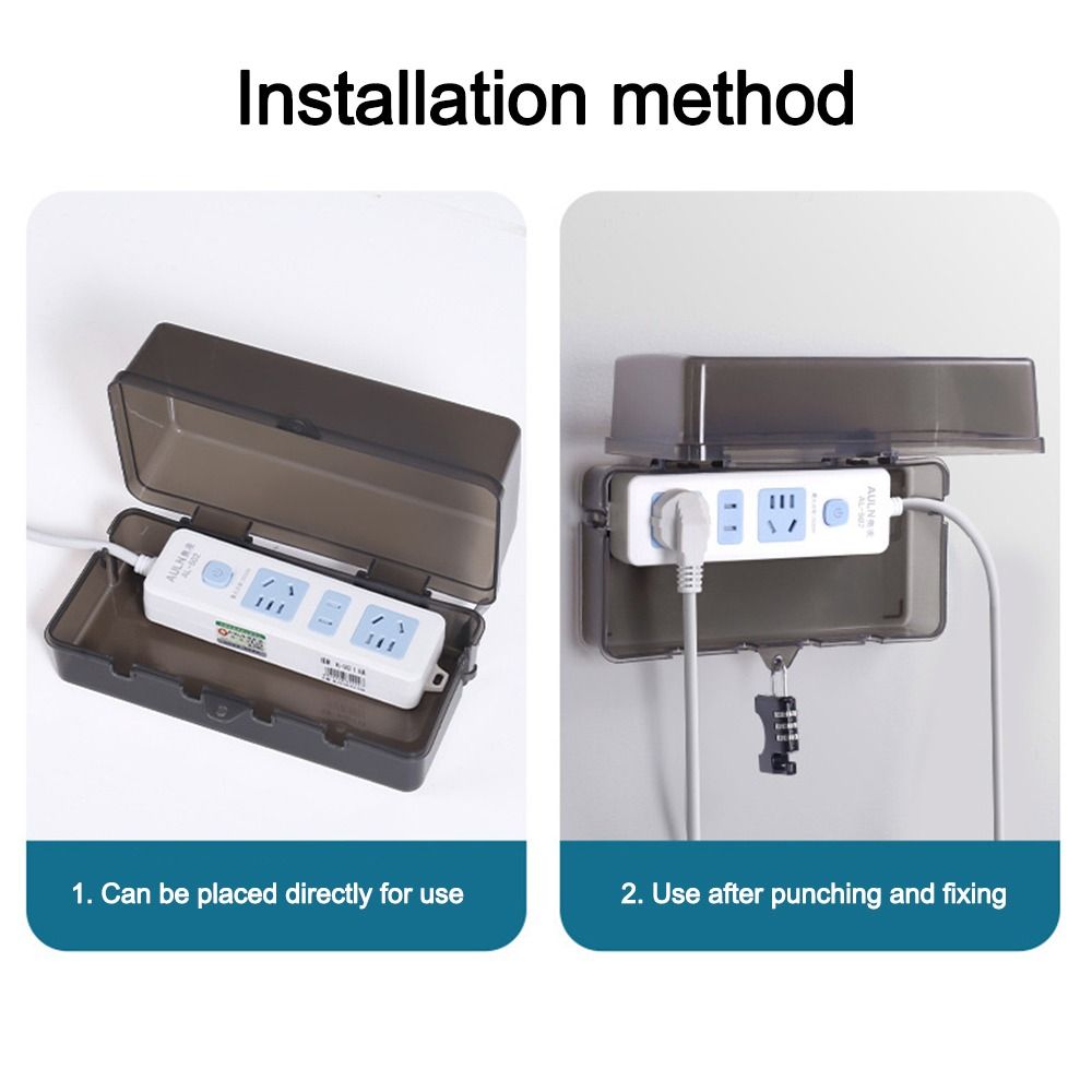 Portable Plastic Plug Box Anti - Outdoor Power Strip Weatherproof recension och pris