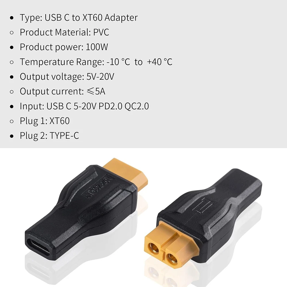 USB C to XT60 Adapter Converte - Outdoor Power Adapter Usb C recension och pris
