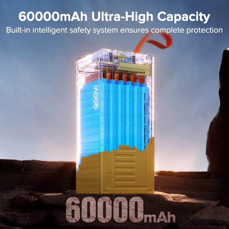 QOOVI 60000mAh Power Bank 22.5 - Outdoor Power Adapter Usb C recension och pris