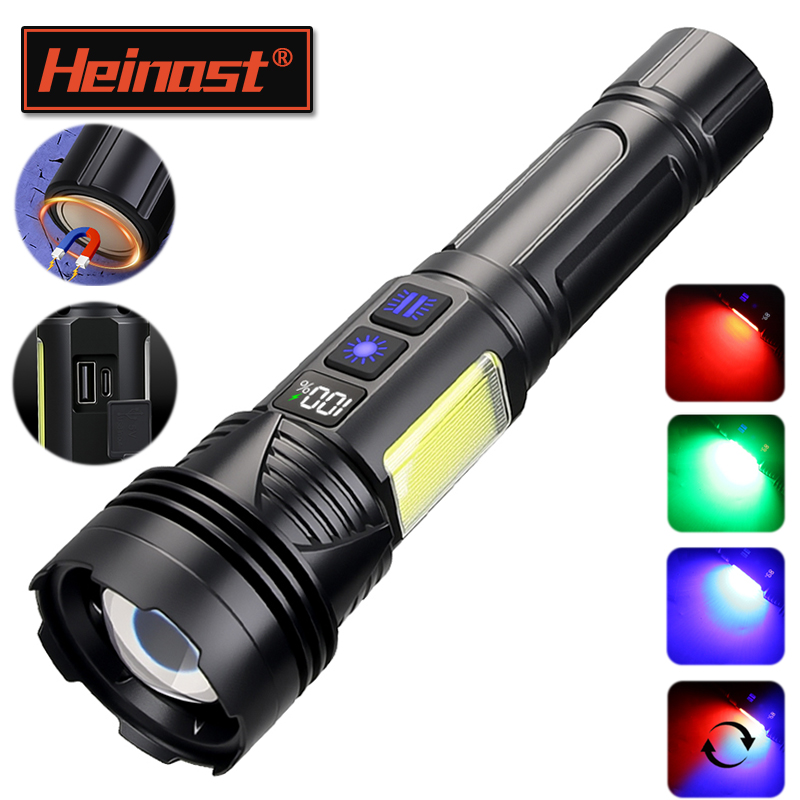 Powerful LED Handheld Flashlig - Outdoor Usb Power Bank recension och pris